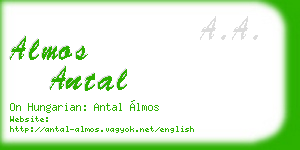 almos antal business card