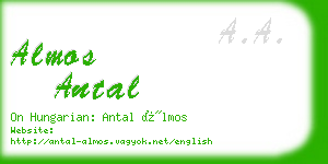 almos antal business card